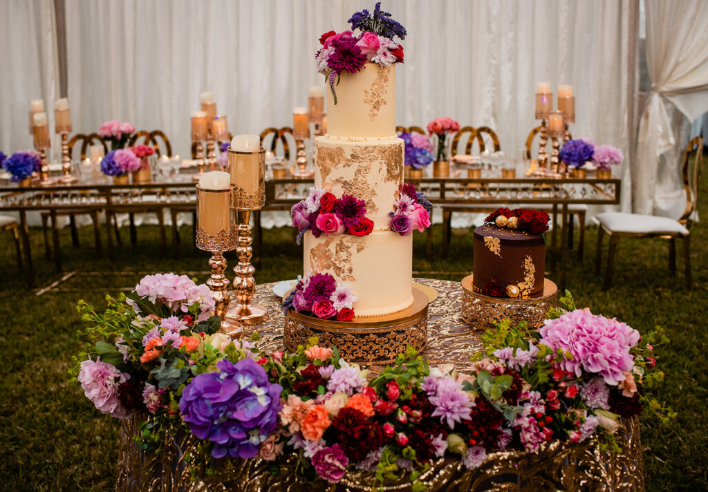 Aura Destination Wedding Cake