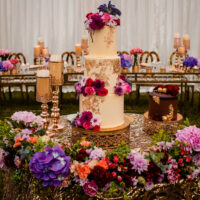 Aura Destination Wedding Cake